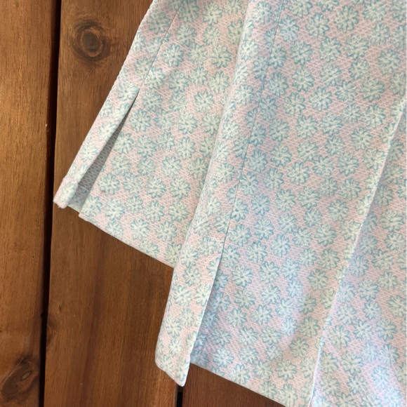 Brooks Brothers Girls Cotton Floral Pink and Blue Side-Zip Pants, NWT, size 16 - Picture 8 of 11